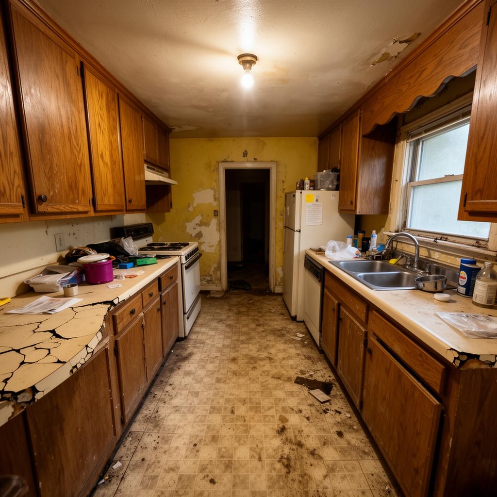 Dated kitchen before remodel